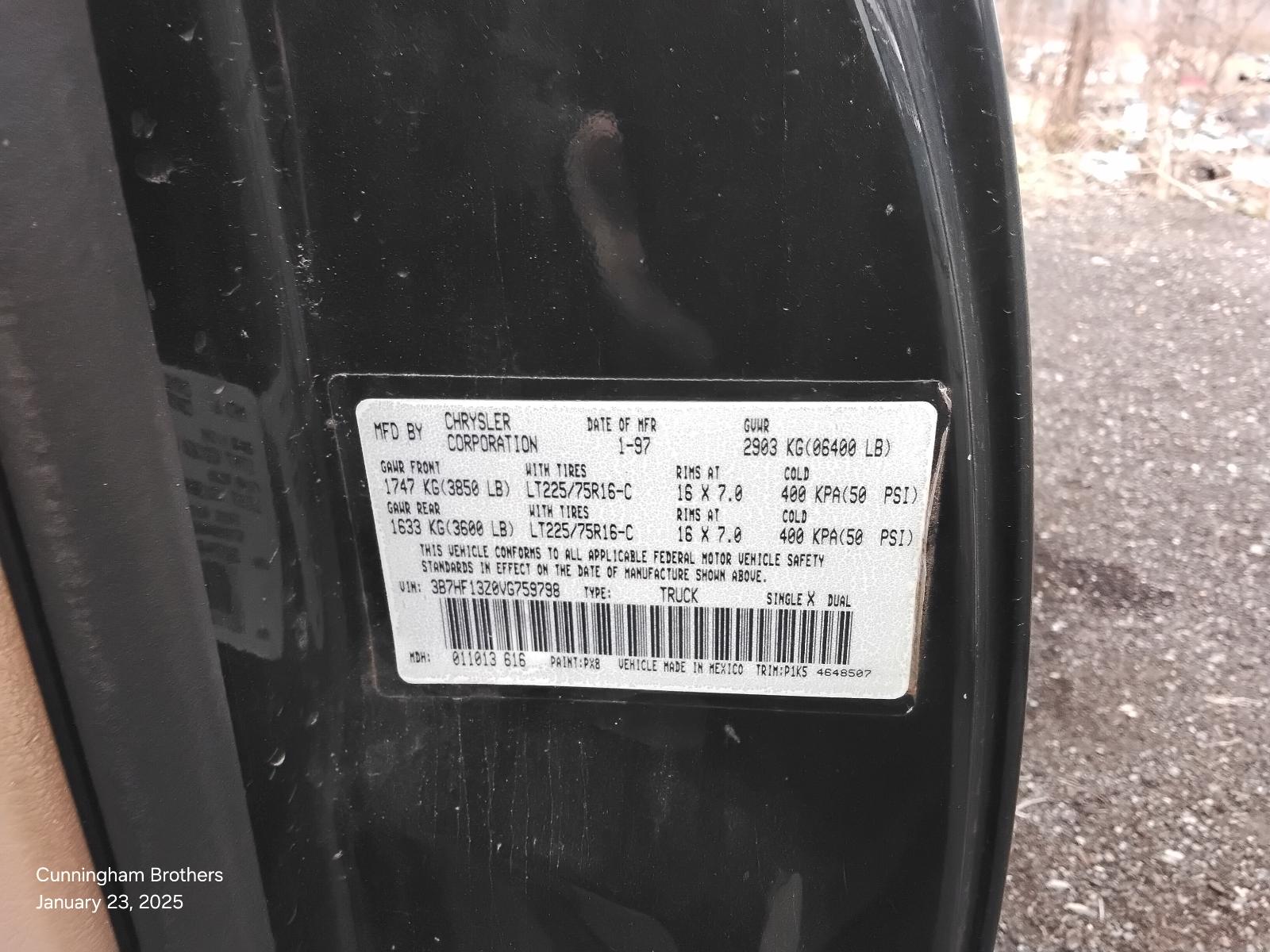 1997 DODGE DODGE 1500 PICKUP