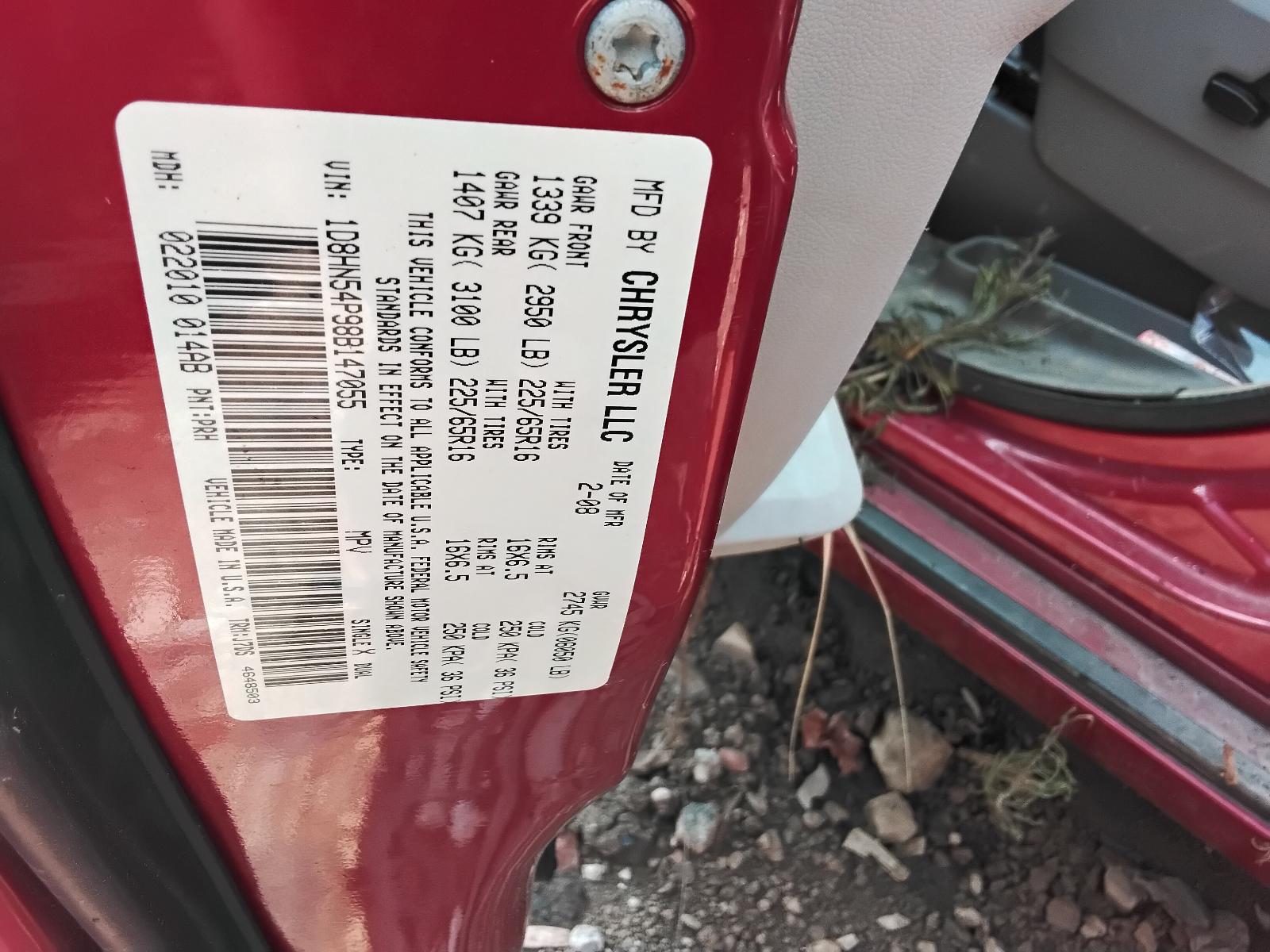 2008 DODGE CARAVAN