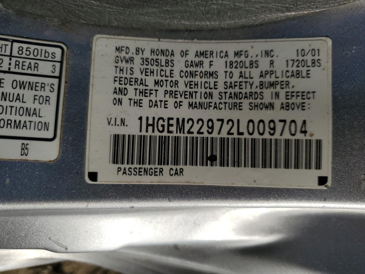 2002 HONDA CIVIC