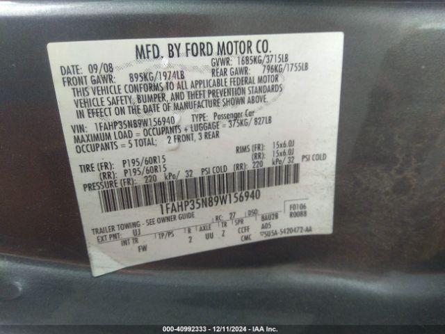 2009 FORD FOCUS