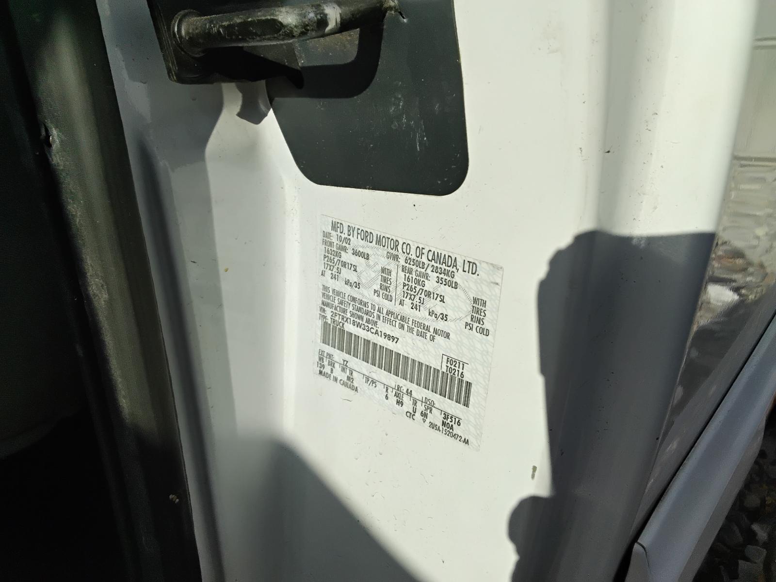 2003 FORD FORD F150 PICKUP