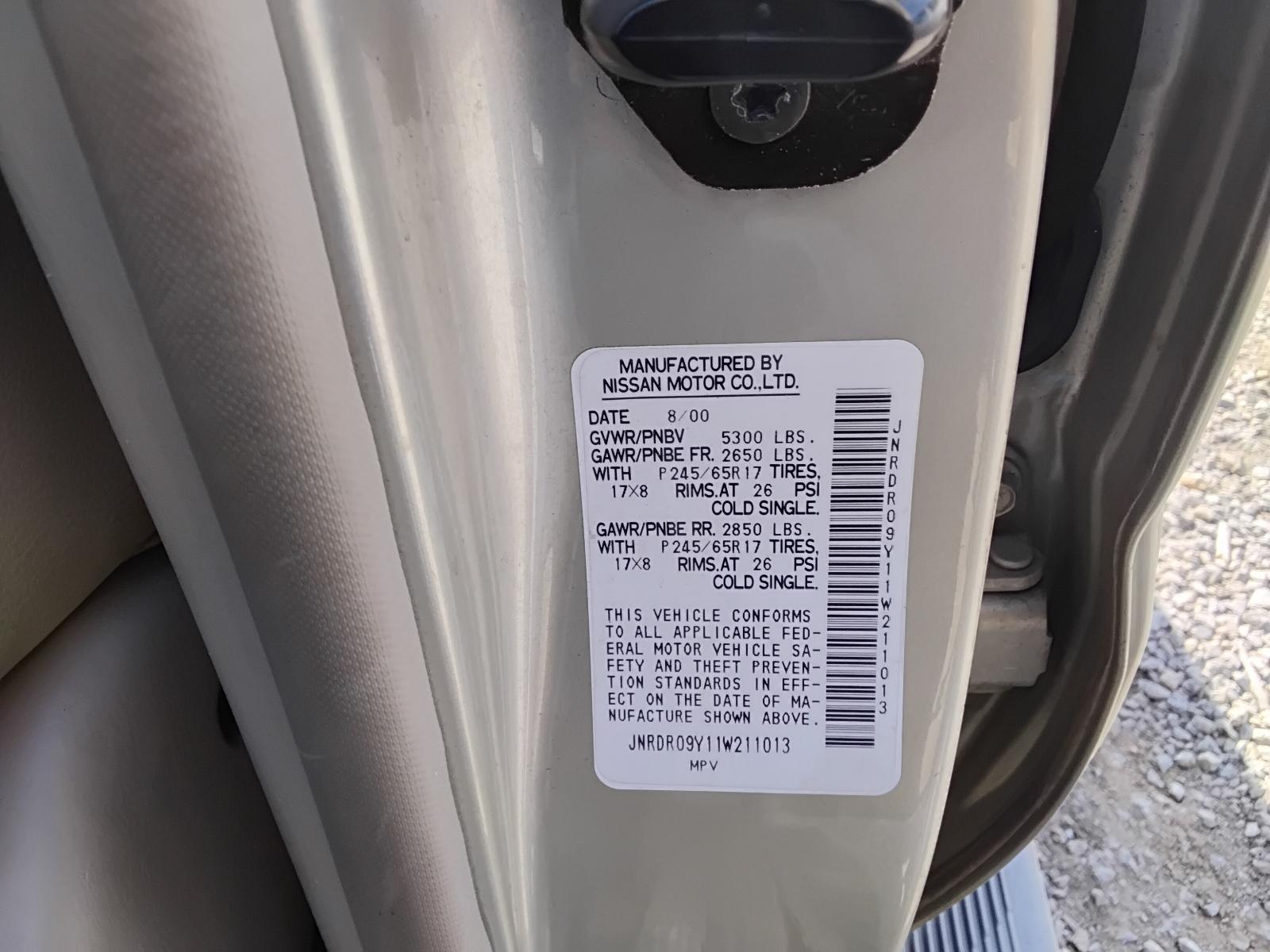 2001 INFINITI INFINITI QX4